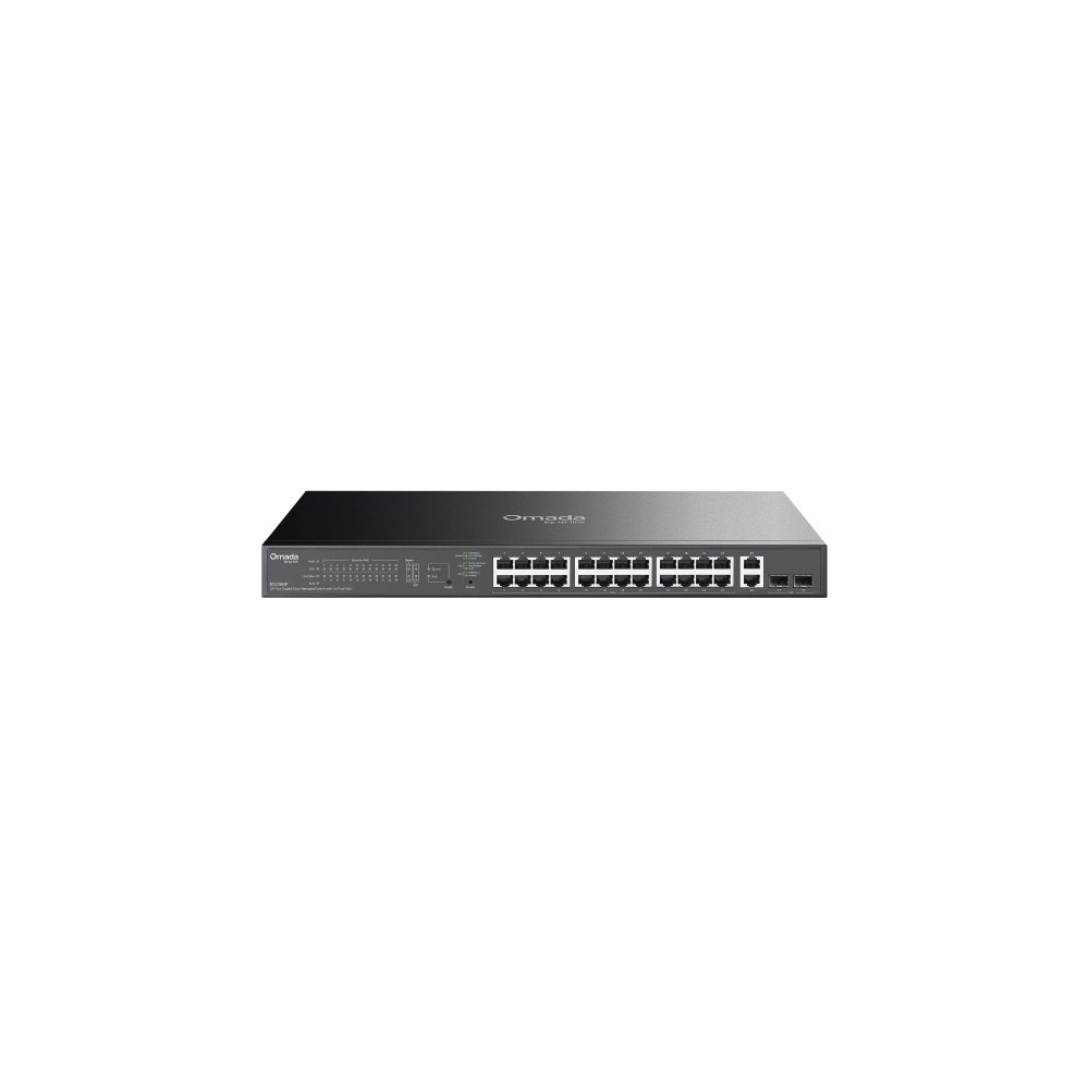 TP-LINK ES228GP OMADA 28-PORT EASY MANAGED GIGABIT SWITCH, POE+(24), SFP(2), 250W, 5YR - Image 1