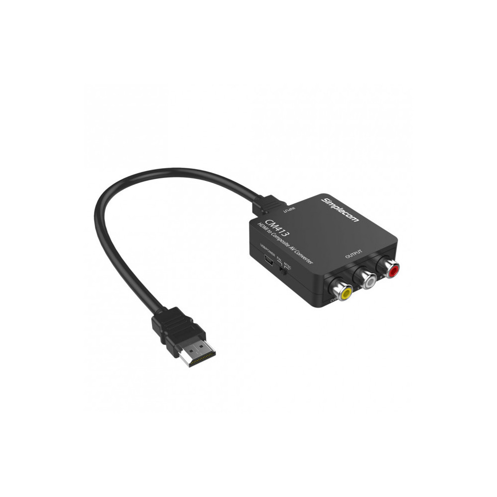 Simplecom CM413 HDMI to Composite AV CVBS 3RCA Video Converter 1080p Downscaling - Image 1