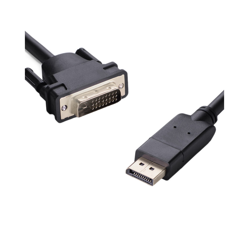 8ware RC-DPDVI-2 DisplayPort DP to DVI-D 2m Cable Male to Male 24+1 Gold plated Supports video resolutions up to 1920x1200/1080P Full HD @60Hz - Image 1