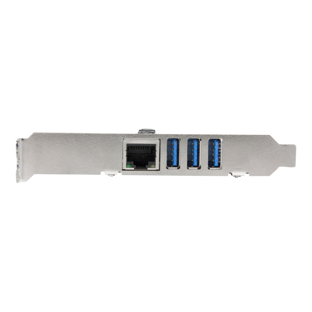 StarTech PEXUSB3S3GE 3-PORT PCI EXPRESS USB 3.0 CARD + GIGABIT ETHERNET - 5GBPS - TAA - Image 1