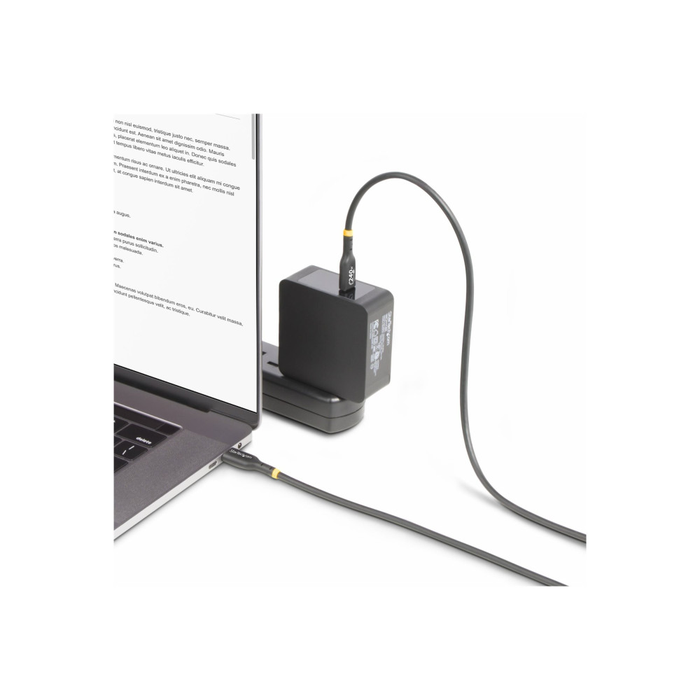 StarTech USB2EPR1M 1M USB-C 240W CHARGING CABLE, USB-IF CERTIFIED, LTW - Image 3