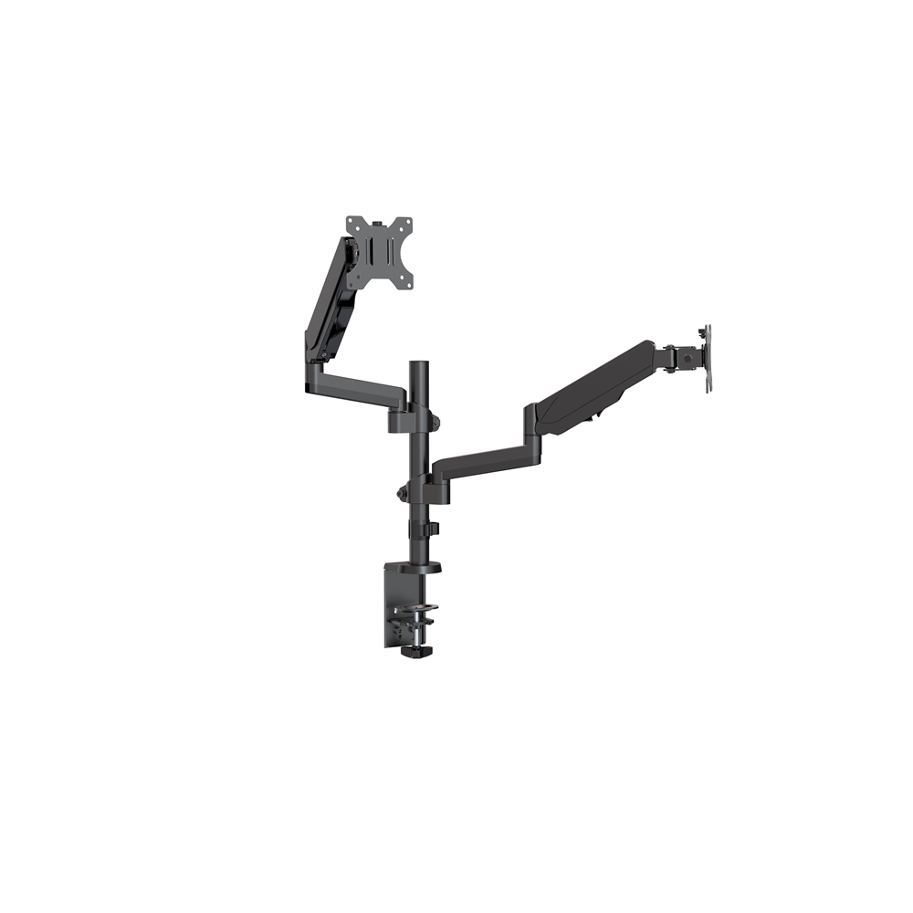 Brateck LDT16-C024 Dual Monitor Full Extension Gas Spring Dual Monitor Arm (independent Arms) Fit Most 17'-32' Monitors Up to 8kg per screen VESA 75x75/100x100 - Image 1