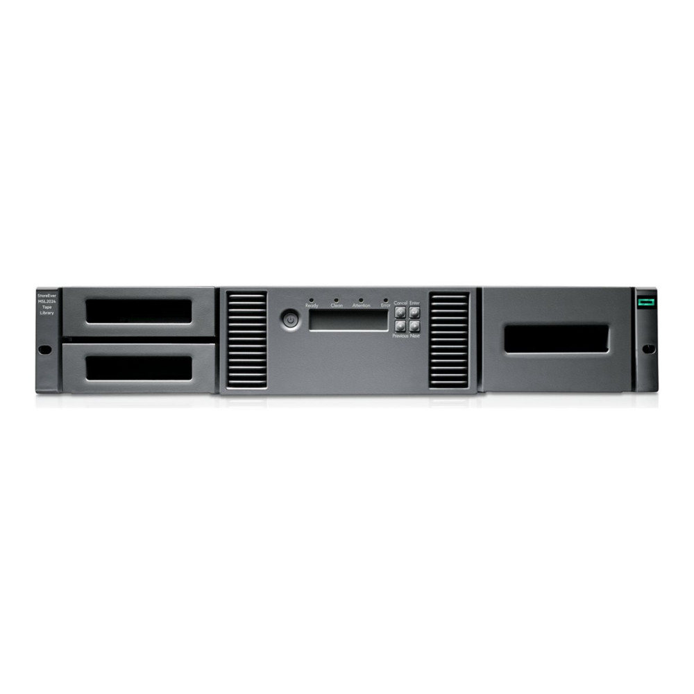 HPE P77036-B25 Storage MSL2024 Tape Library 1x MSL LTO-8 SAS Drive 15x LTO-8 30TB Data Cartridges - Image 1