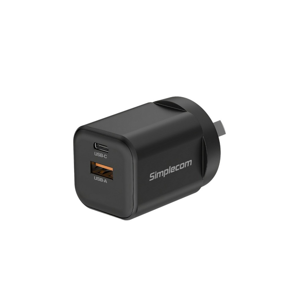 Simplecom CU235 Dual Port PD 35W Fast Wall Charger USB-C + USB-A for Phone Tablet - Image 1