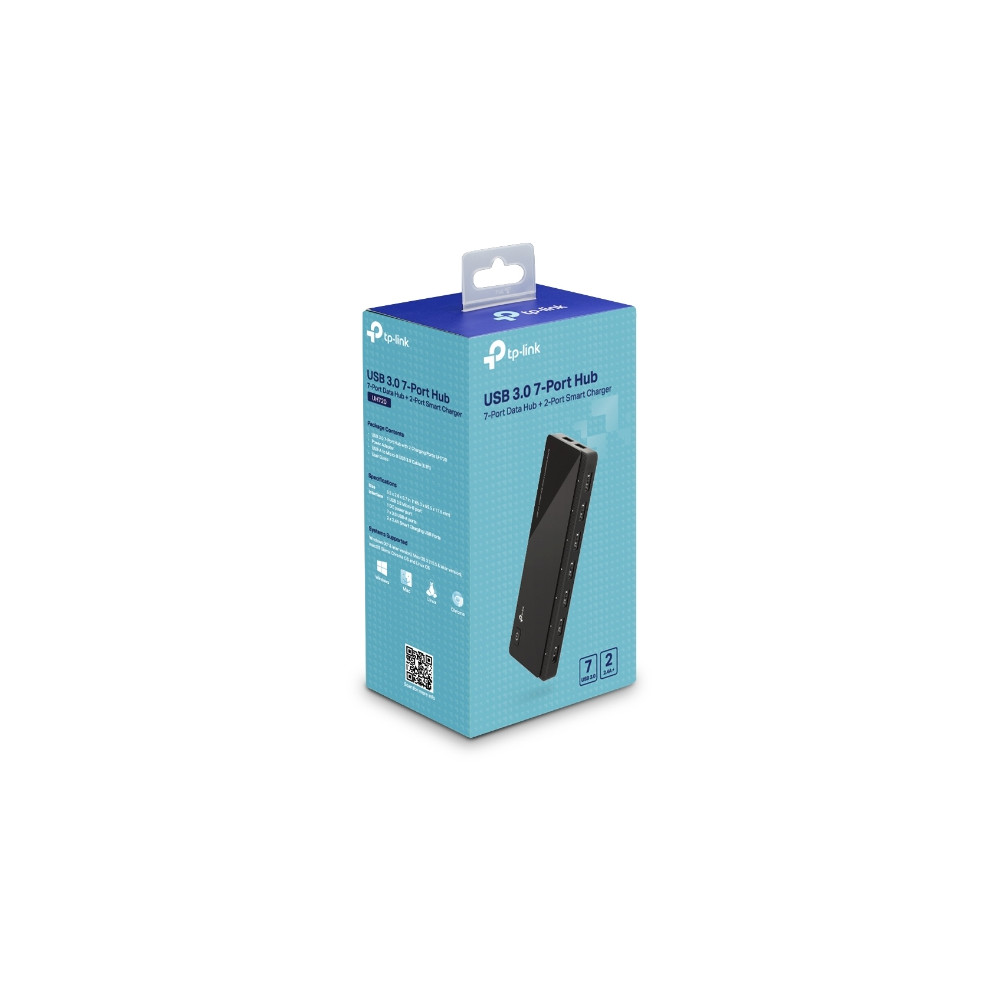 TP-LINK UH720 USB 3.0 7-Port Hub with 2 Charging Ports 5V/2.4A 5Gbps transfer speeds for iOS and Android devices - Image 1