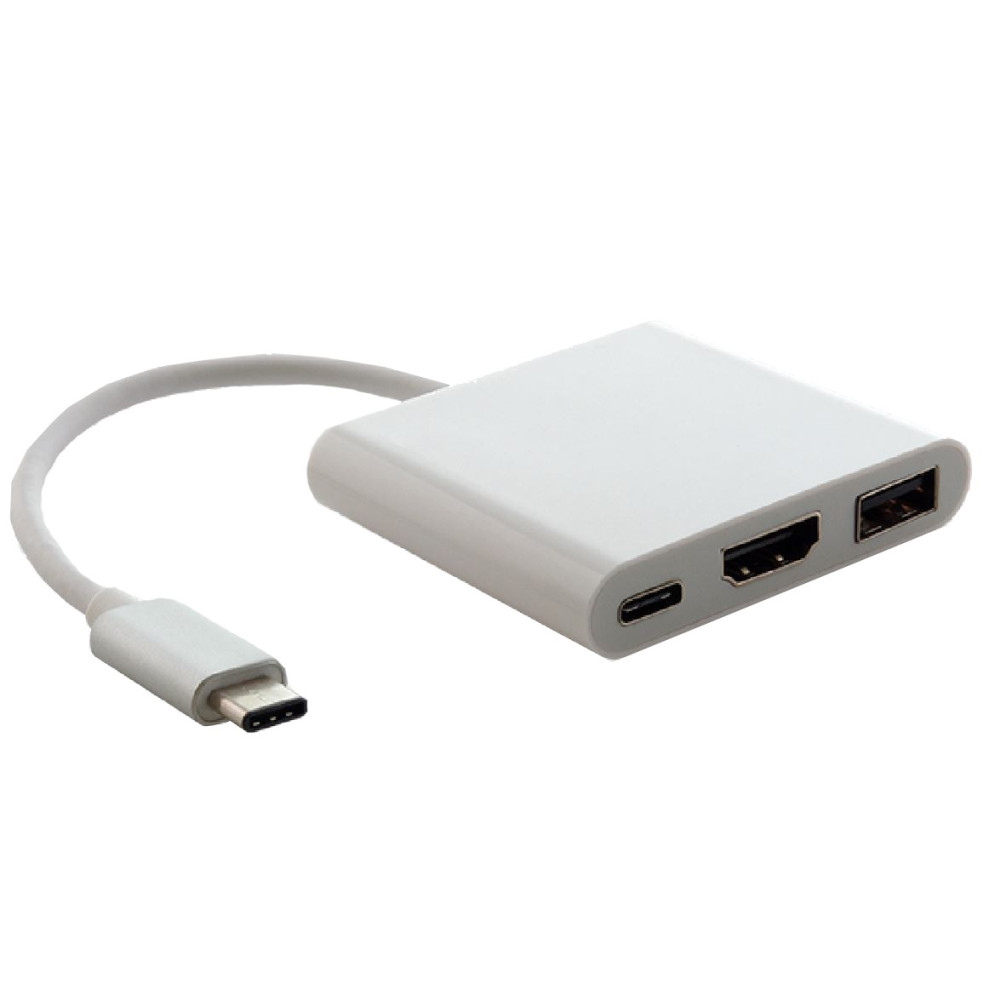 Astrotek AT-CMHDMIUSBCF USB 3.1 Type-C USB-C to USB-C HDMI USB-A Hub Adapter Converter Cable Male to Female 4K 30Hz for Apple MacBook Chromebook Pixel - Image 1
