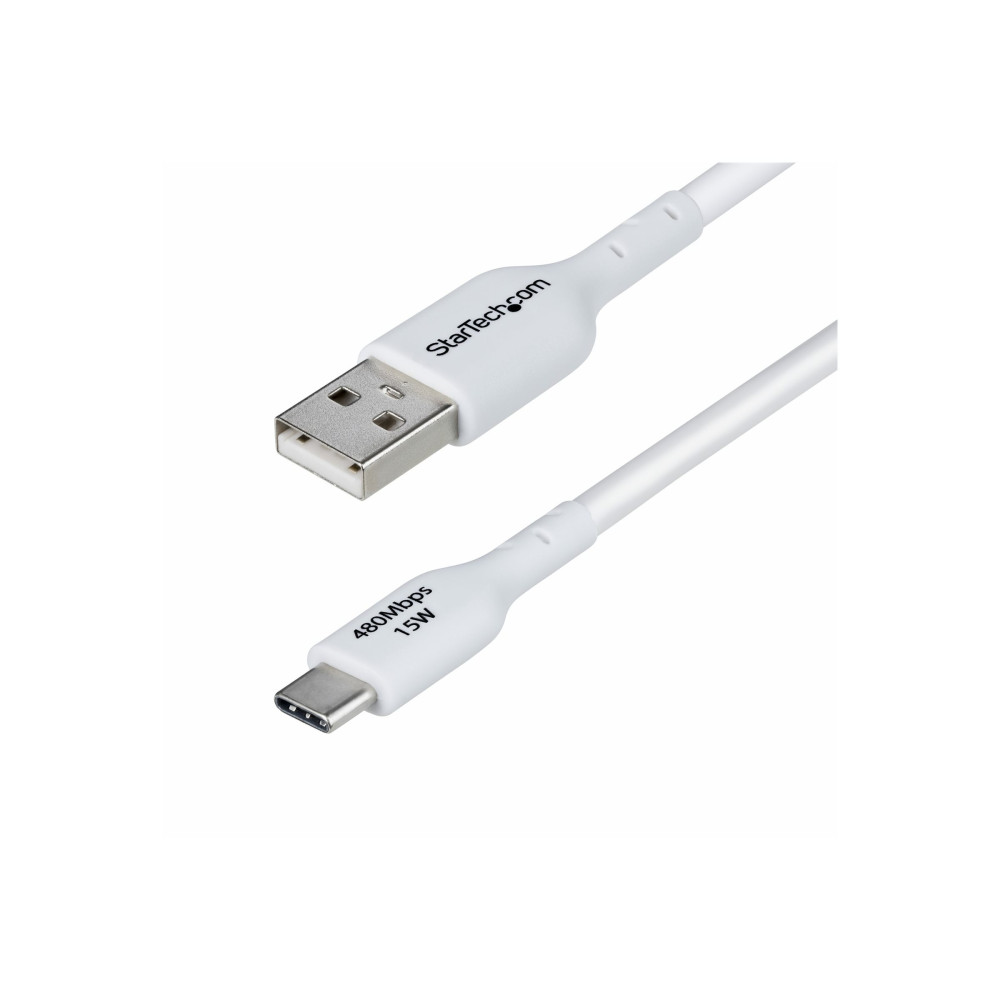 StarTech USB2AC3MNCWHE USB A TO C CABLE M M 3M USB 2 0 WHITE 15W - Image 5