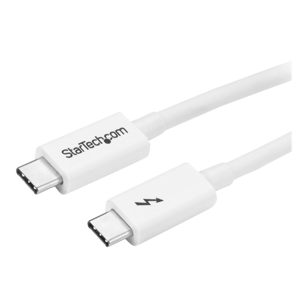 StarTech TBLT3MM1MW 1M T/BOLT3 CABLE, 20GBPS, 100W PD, WHITE, 2YR - Image 6
