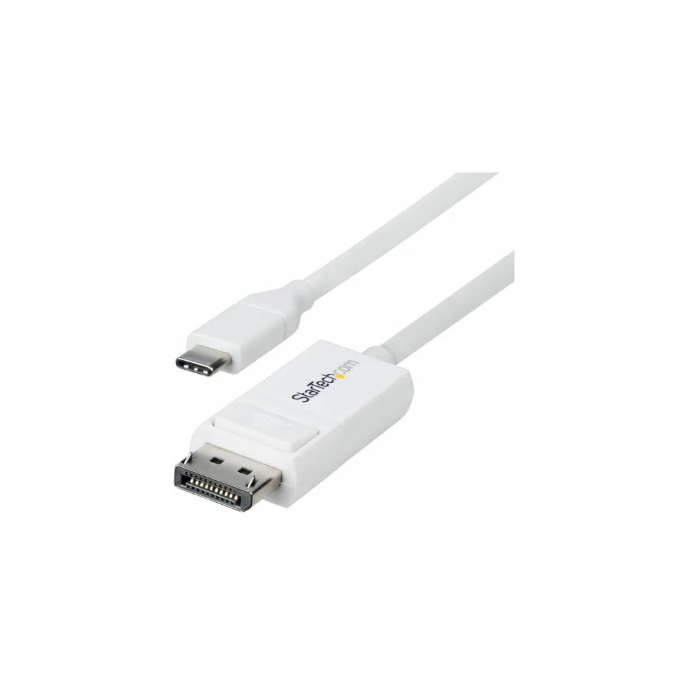 StarTech CDP2DP2MBW 6ft (2m) USB-C to DisplayPort 1.2 Cable, Bidirectional, 4K 60Hz White Video Adapter for Apple MacBook Pro / Air M1 M2 M3 M4 - Reversible USB C to DisplayPort 1.2 cable (USB-C DP Alt Mode laptop to monitor) or DP 1.2 to USB-C  - Image 3