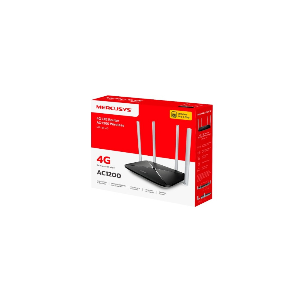 TP-LINK MB135-4G Mercusys AC1200 Wireless Dual Band 4G LTE Router - Image 1
