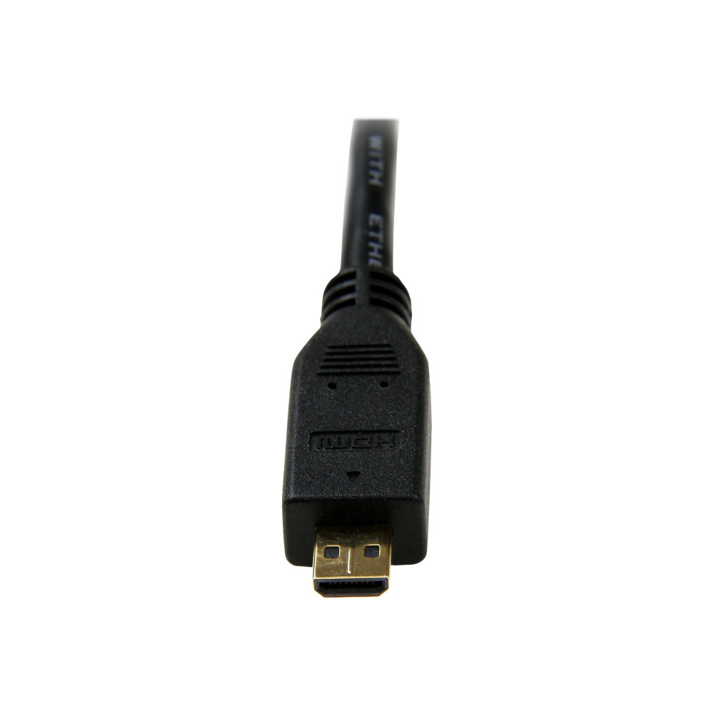 StarTech HDADMM1M 1M HDMI 1.4 TO MICRO HDMI ADAPTER CABLE WITH ETHERNET, BLACK, LTW - Image 1