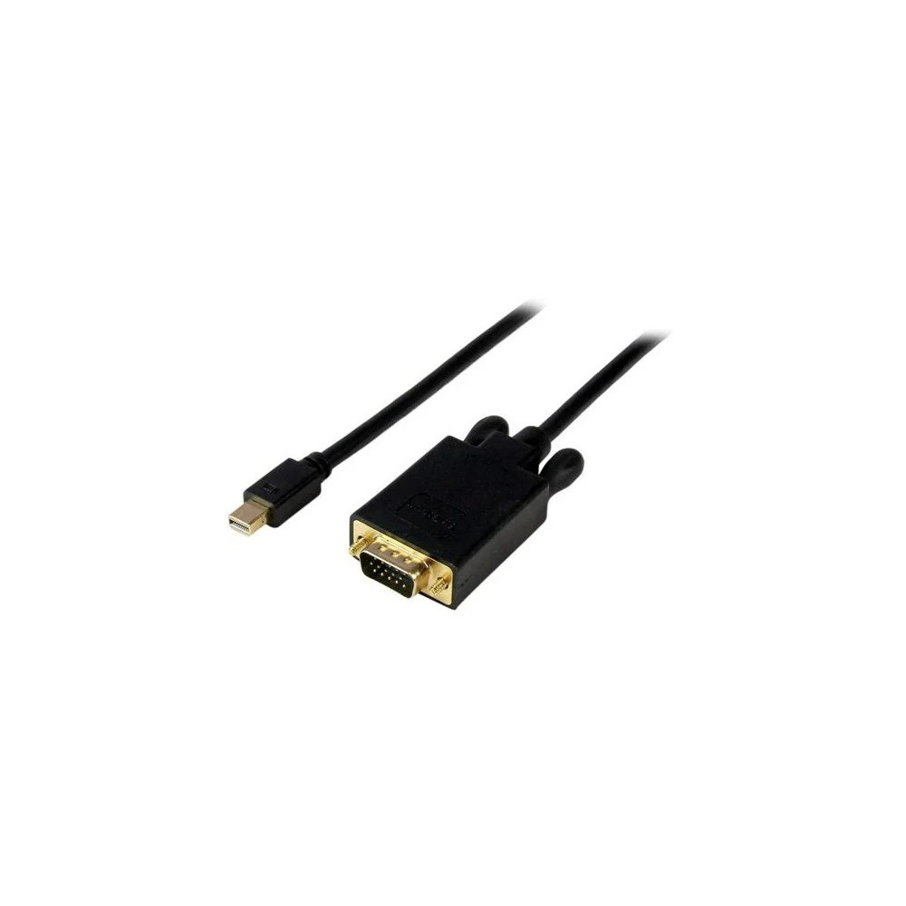 StarTech MDP2VGAMM6B 6ft Mini DisplayPort to VGA Cable, Active Mini DP to VGA Adapter Cable, 1080p, mDP 1.2 to VGA Monitor/Display Converter Cable - 6ft Active Mini DisplayPort to VGA cable; 1080p 60Hz; mDP 1.2 HBR2; DPCP/HDCP 1.4 | EDID/DDC - m - Image 1
