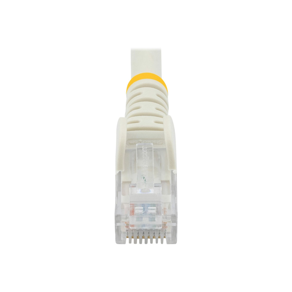 StarTech N6PATC1MWH 1M CAT6 ETHERNET CABLE WHITE 650MHZ 100W SNAGLESS PATCH CORD, LTW - Image 1