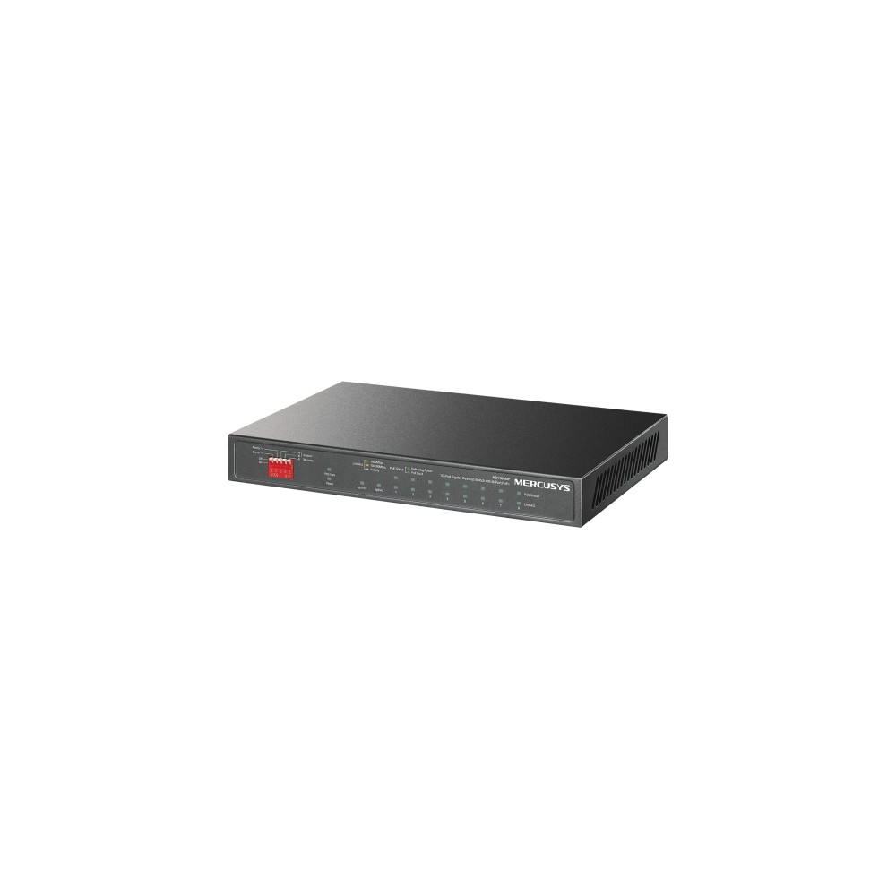 TP-LINK MS110GMP Mercusys MS110CMP 8-Port 10/100 Mbps + 2-Port Gigabit Desktop Switch with 8-Port PoE+ - Image 1
