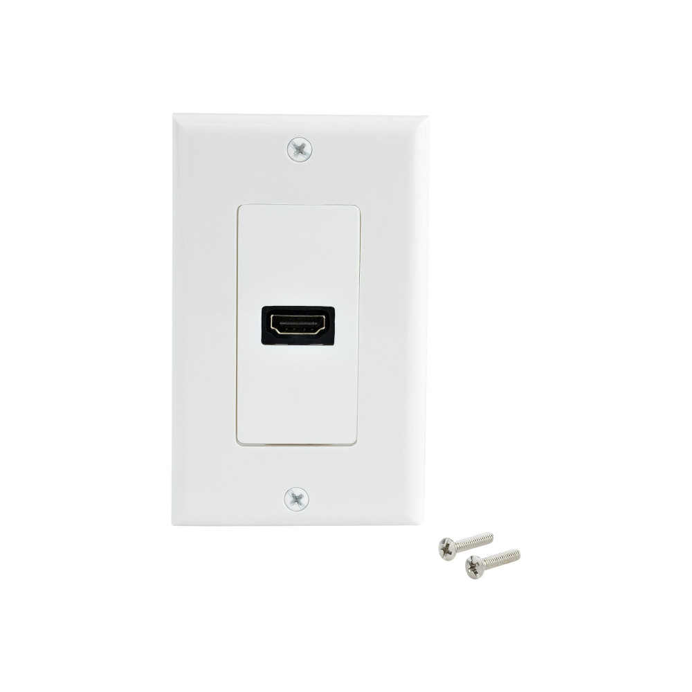 StarTech HDMIPLATE SINGLE OUTLET FEMALE HDMI WALL PLATE, WHITE - Image 1