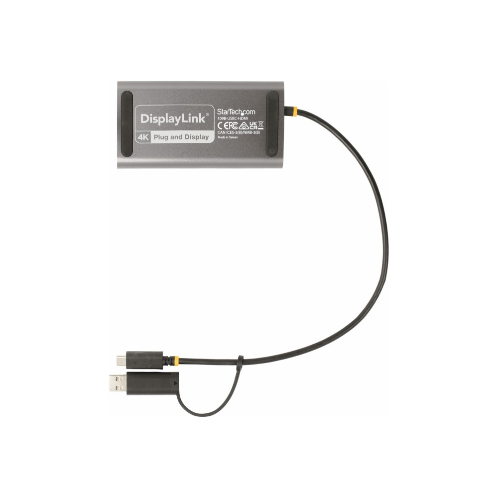 StarTech 109B-USBC-HDMI USB-C TO DUAL-HDMI ADAPTER - USB-C OR A TO 2X HDMI - 4K 60HZ - 100W POWER DEL - Image 3
