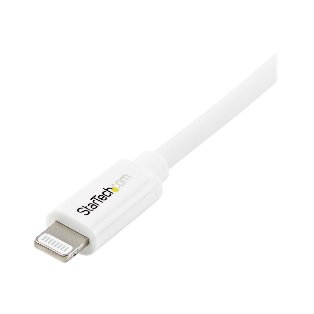 StarTech USBLT1MW 1M USB TO LIGHTNING CABLE APPLE MFI CERTIFIED - WHITE - Image 1