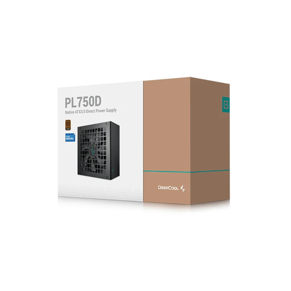DEEPCOOL R-PL750D-FC0B-AU-V2 PL750D 750W 80+ Bronze Certified Non-Modular ATX Power Supply(Direct Cable), 120mm Fan, DC to DC, ATX3.1, 100,000 MTBF, 85% Efficiency - Image 1