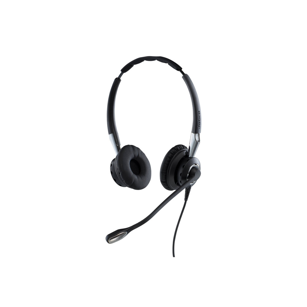 Jabra 2409-720-209 Biz 2400 II Duo QD - Mic. 72 UNC Corded Headset, Better Conversation, Better Sound, HD Voice, Coise-Cancelling, Over The Head Duo Wearing Style