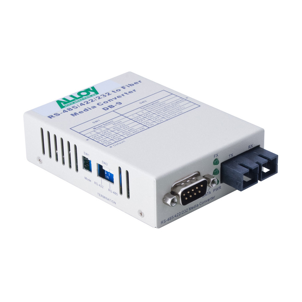 Alloy SCR460SC-3 RS-232/422/485 Serial DB-9 to Single Mode Fibre Converter. Max. range 20Km - Image 1