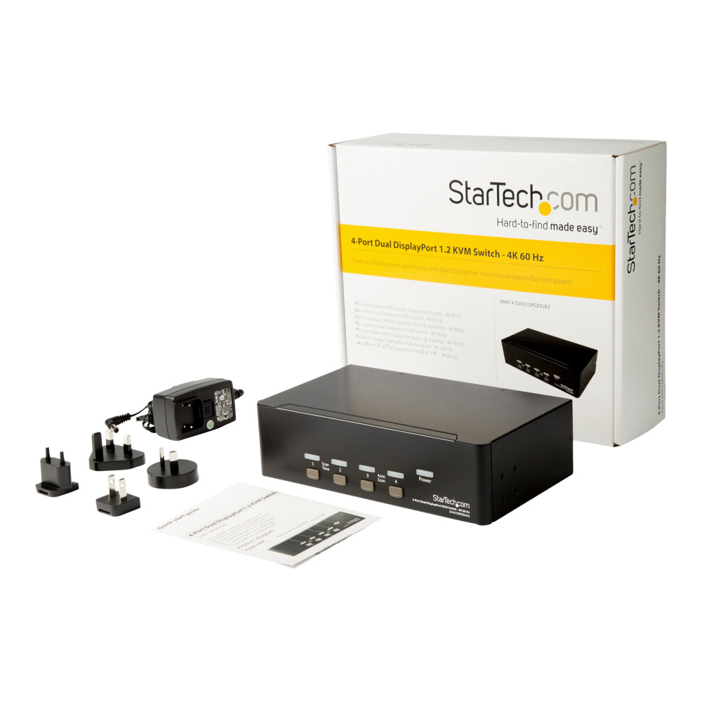 StarTech SV431DPDDUA2 4 PORT DUAL DISPLAYPORT KVM SWITCH, USB, AUDIO, NO CABLE, 2YR - Image 2