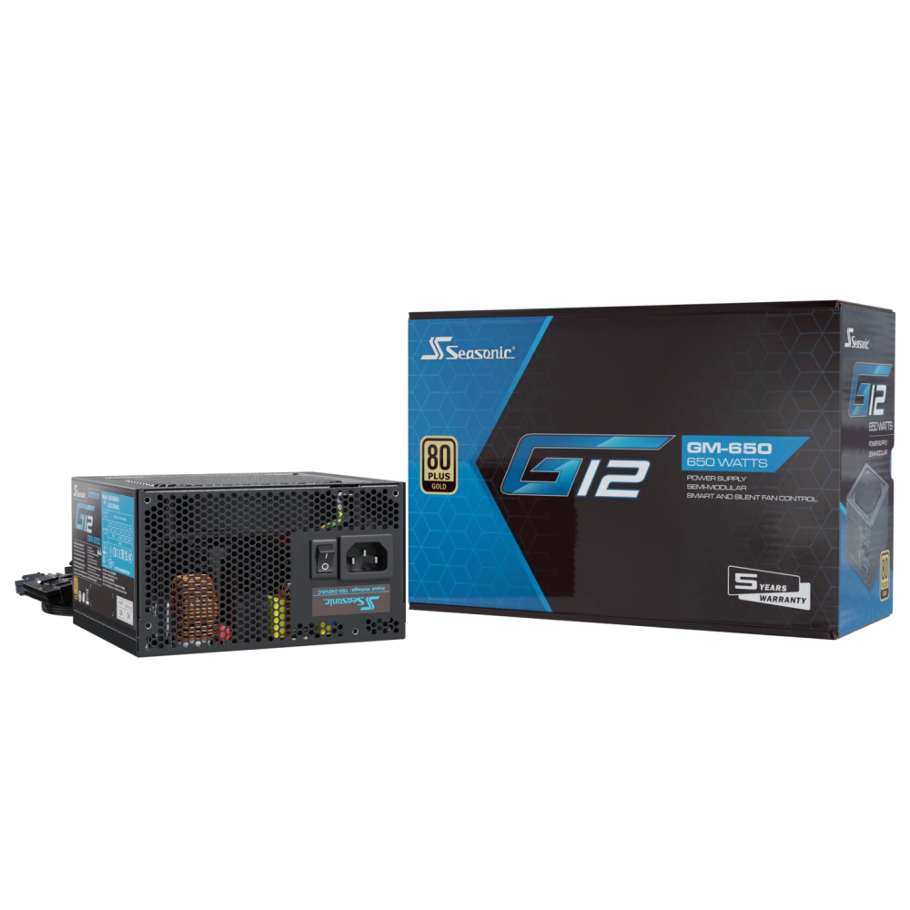 Seasonic PSUSEAG12GM650 650W G12 V1.5 GM-650 Semi-Modular 80 PLUS Gold ATX PSU - Image 6