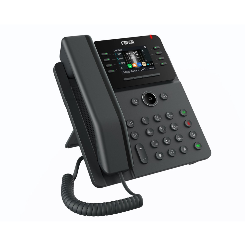 Fanvil V62G Essential Business Phone, 2.8-inch, Color Screen, 12 SIP Lines, 6-Way Audio, HD Audio, Dual Gigabit Ports, Integrated PoE - Image 2