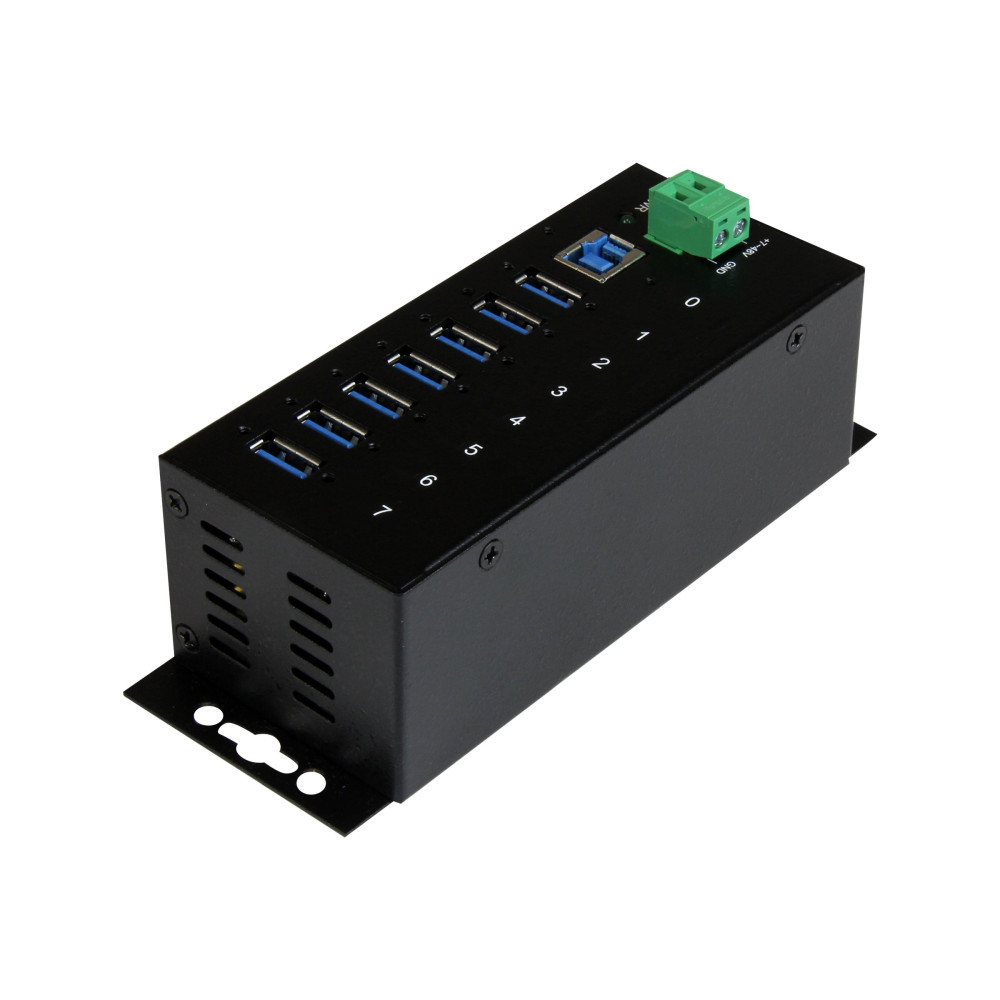StarTech ST7300USBME 7 PORT USB 3.0 HUB, INDUSTRIAL, METAL, ESD & SURGE PROTECTION, MOUNT, 2YR - Image 3