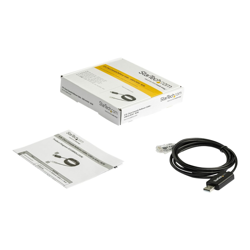 StarTech ICUSBROLLOVR 1.8M CISCO USB CONSOLE CABLE - USB TO RJ45 - 460KBPS, 2YR - Image 3