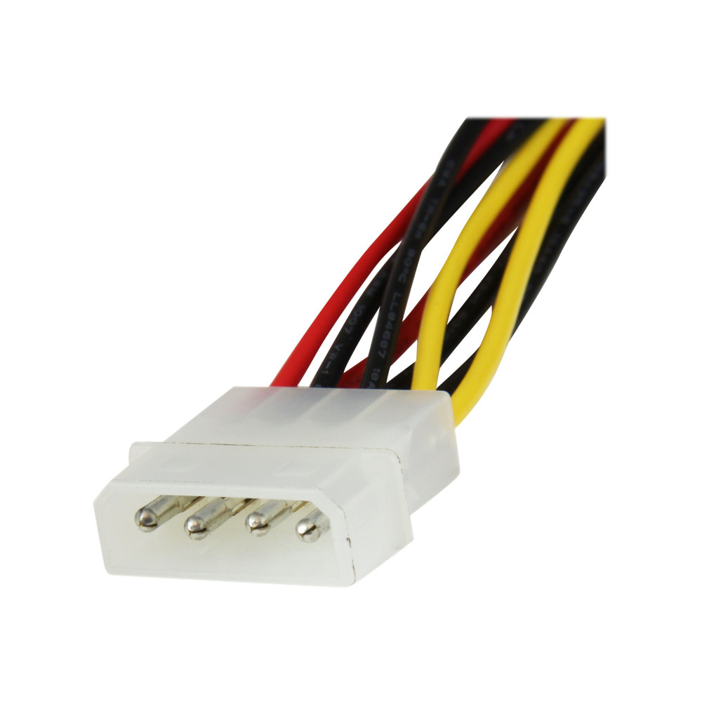 StarTech PYO2LP4LSATA 12IN LP4 TO 2X LATCHING SATA POWER Y CABLE SPLITTER ADAPTER - 4 PIN LP4 TO DU - Image 2