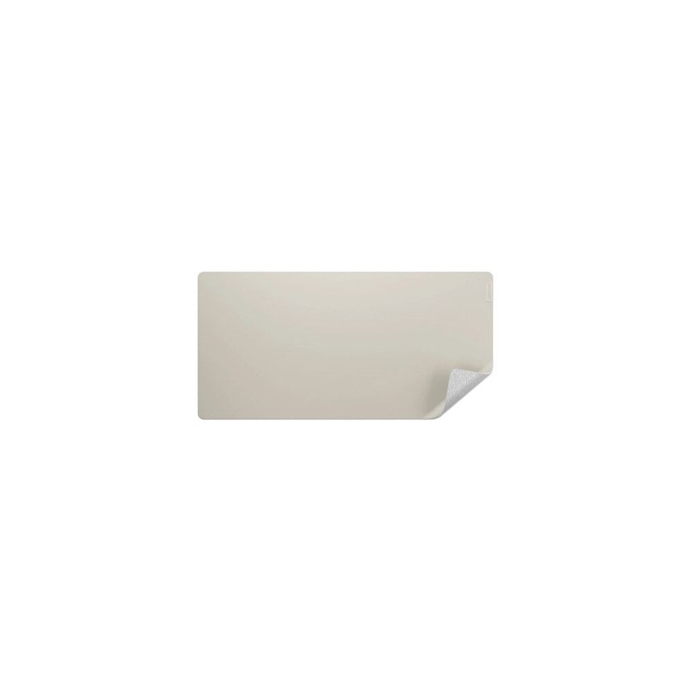 Alogic ADLFMLG Duo Reversible Desk Mat with Premium Felt and Vegan Leather - Light Grey/Vanilla