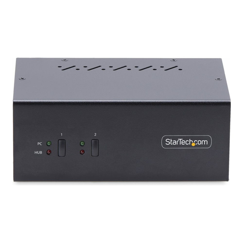StarTech P2DD46A2-KVM-SWITCH 2-PORT DUAL-MONITOR DP KVM SWITCH, 4K 60Hz, 2x USB 5Gbps, 2x USB 2.0 2YR - Image 1