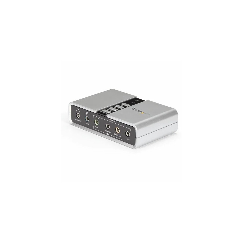 StarTech ICUSBAUDIO7D External Sound Box - 16 bit DAC Data Width - 7.1 Sound Channels - External - C-Media CM6206 - USB 2.0 - 48 kHz Maximum Playback Sampling Rate - USB - 1 x Number of Audio Line Out - Image 1