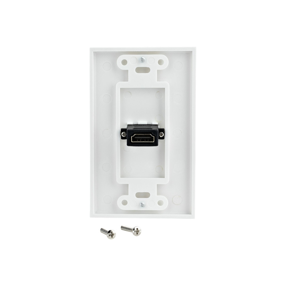 StarTech HDMIPLATE SINGLE OUTLET FEMALE HDMI WALL PLATE, WHITE - Image 4