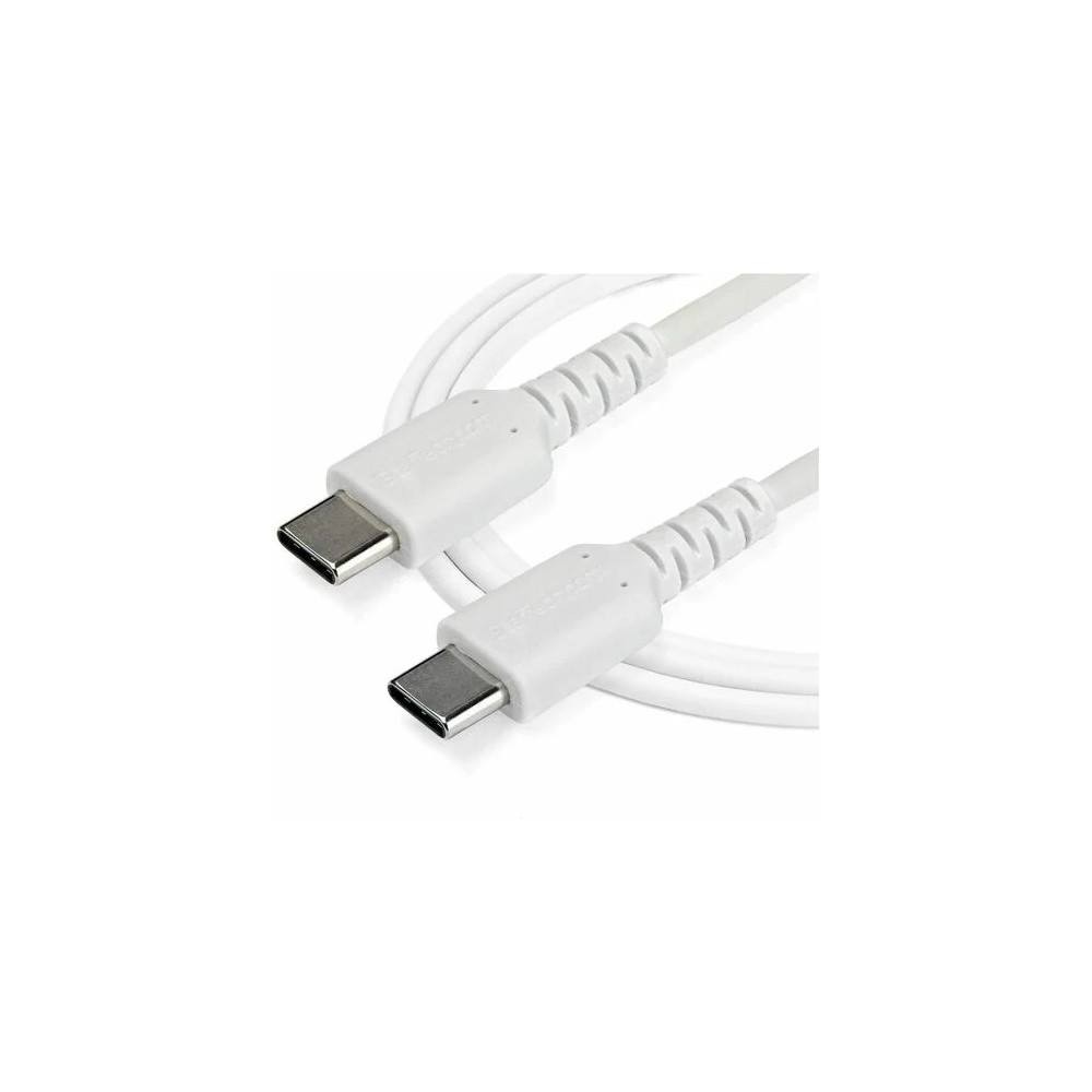 StarTech RUSB2CC2MW 2m USB C Charging Cable - Durable Fast Charge & Sync USB 2.0 Type C to C Charger Cord - TPE Jacket Aramid Fiber M/M 60W White - Cable for Mobile Device, MacBook, iPad Pro - First End: 1 x 24-pin USB 2.0 Type C - Male - Second - Image 5