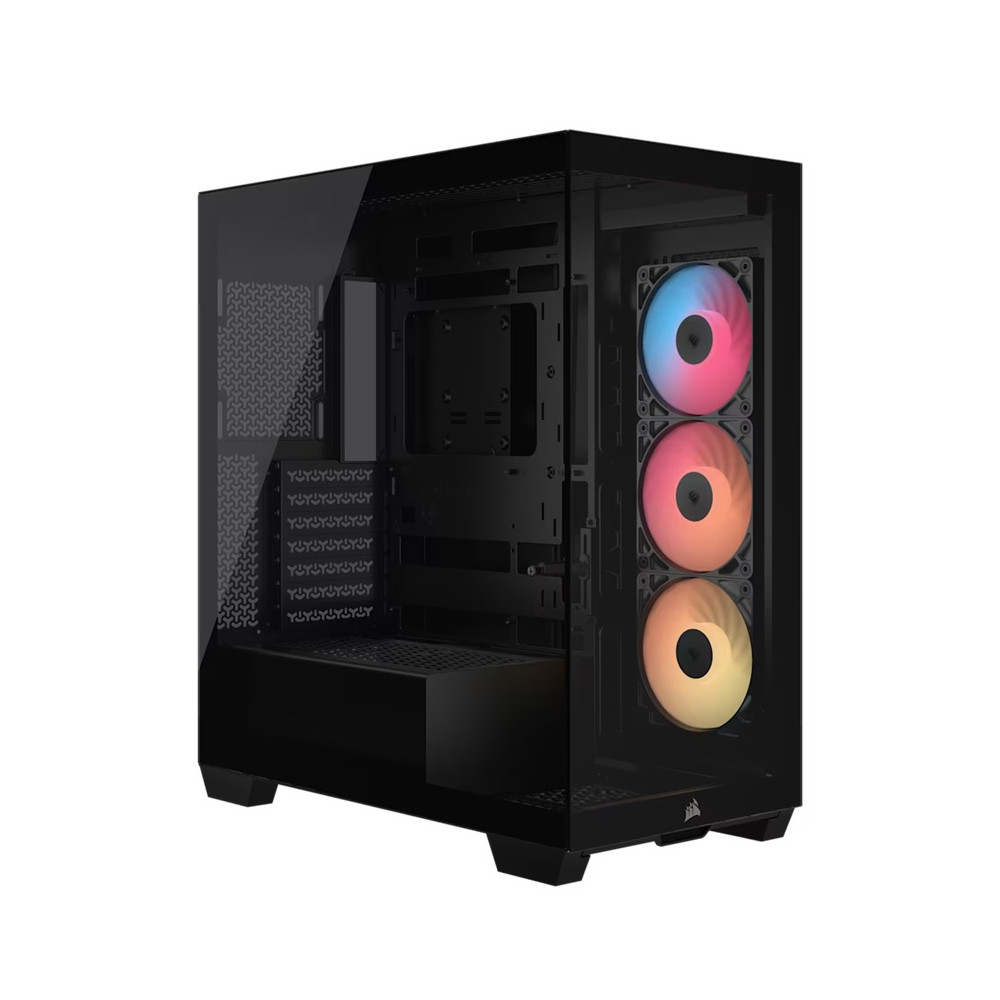 Corsair CC-9011322-WW 3500X RS-R ARGB Mid-Tower PC Case - Black, ARGB, ATX/E-ATX, Tempered Glass, 425mm GPU, 170mm CPU, 360mm radiator, USB-C, 2yr wty - Image 1