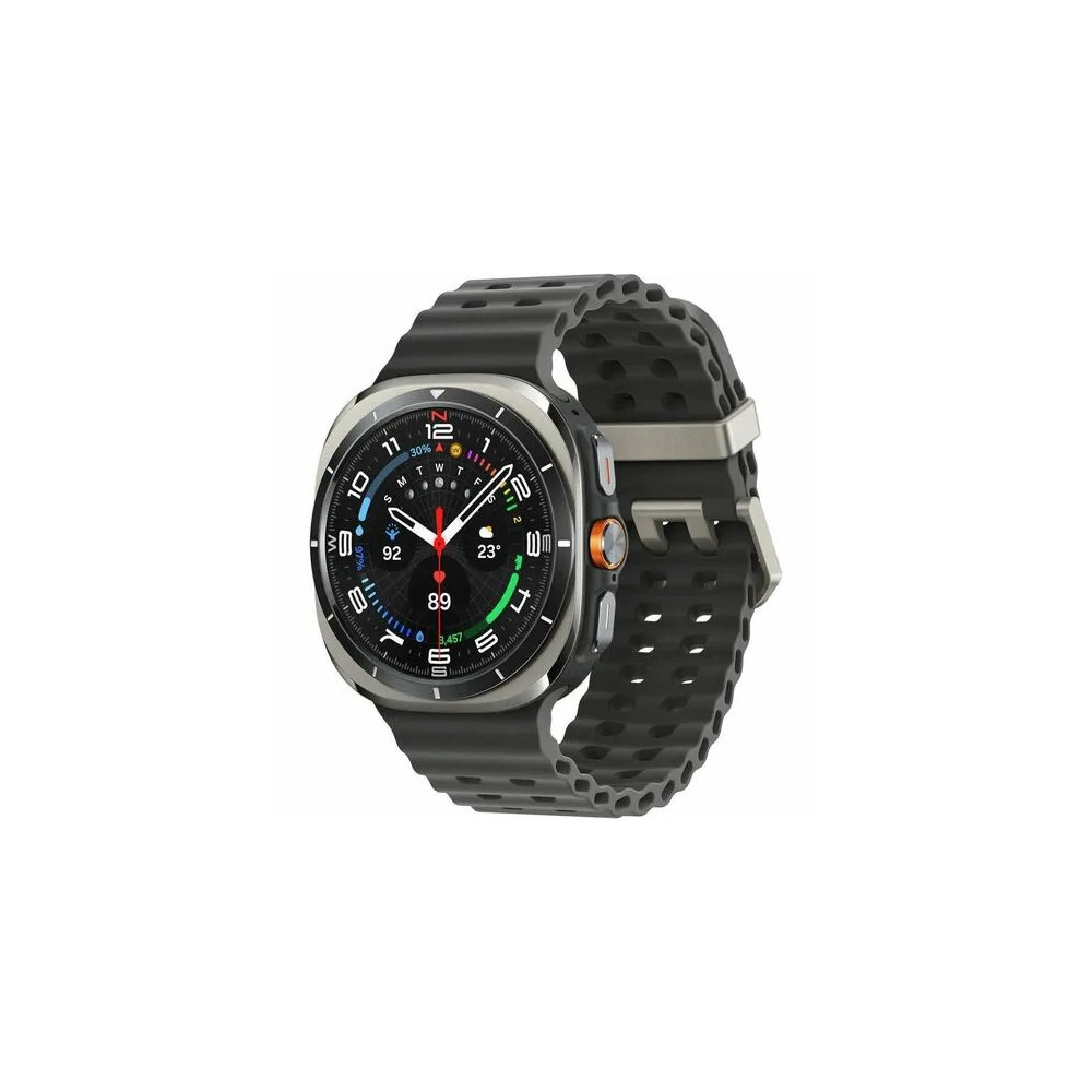 Samsung SM-L705FZS1XSA Galaxy Watch Ultra SM-L705F Smart Watch - 47.40 mm Case Height - 47.10 mm Case Width - Titanium Silver Body Color - Titanium, Silver Band Color - Wireless LAN - 4G - LTE - Accelerometer, Barometer, Bioelectrical Impedance Analysis (