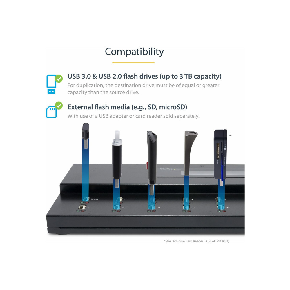 StarTech USBDUPE115 STANDALONE 1 TO 15 USB THUMB DRIVE DUPLICATOR AND ERASER, MULTIPLE USB FLASH DRIV - Image 3