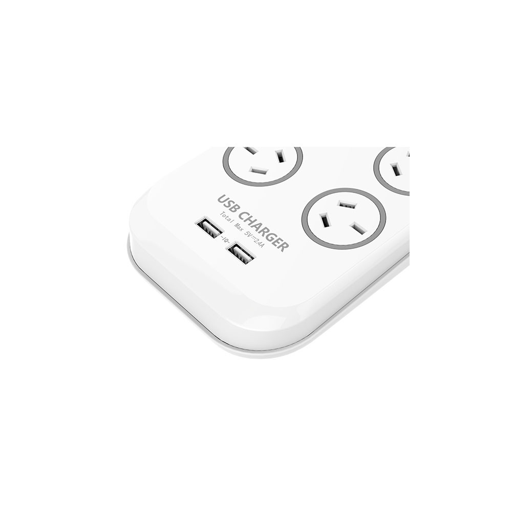 Huntkey PSUHUNSAC607 6-Outlet Surge Protector with 2 USB Charging Outlets (SAC607) - Image 8