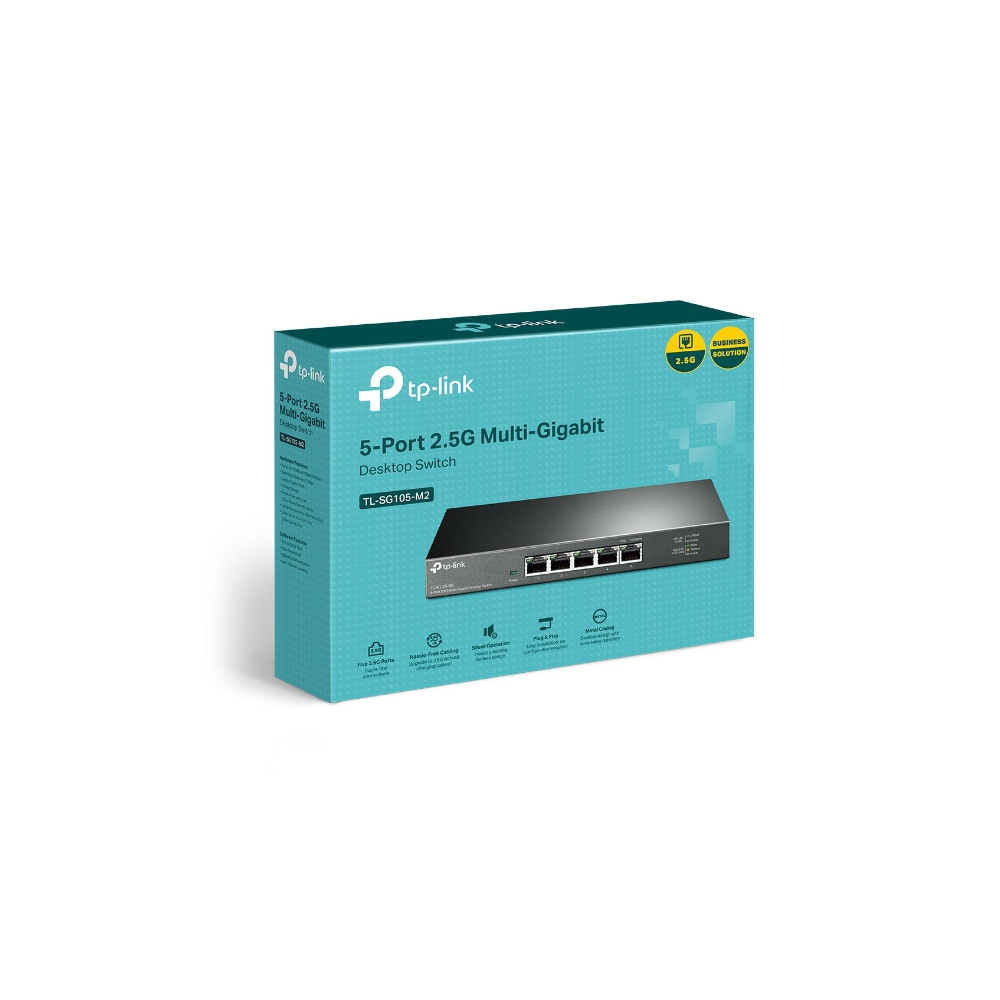 TP-LINK TL-SG105-M2 5-PORT UNMANAGED 2.5G DESKTOP SWITCH, METAL CASE, 5YR - Image 1