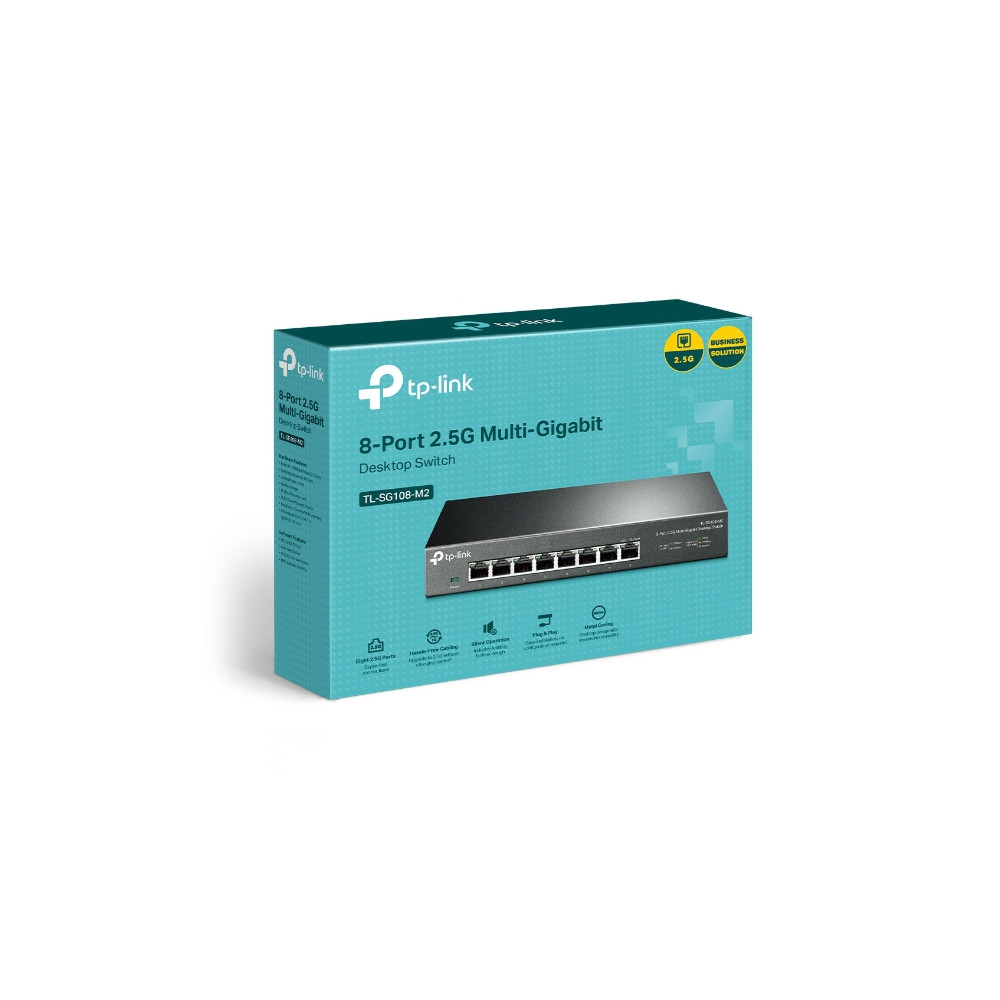 TP-LINK TL-SG108-M2 8-PORT UNMANAGED 2.5G SWITCH, METAL CASE, 5YR - Image 1