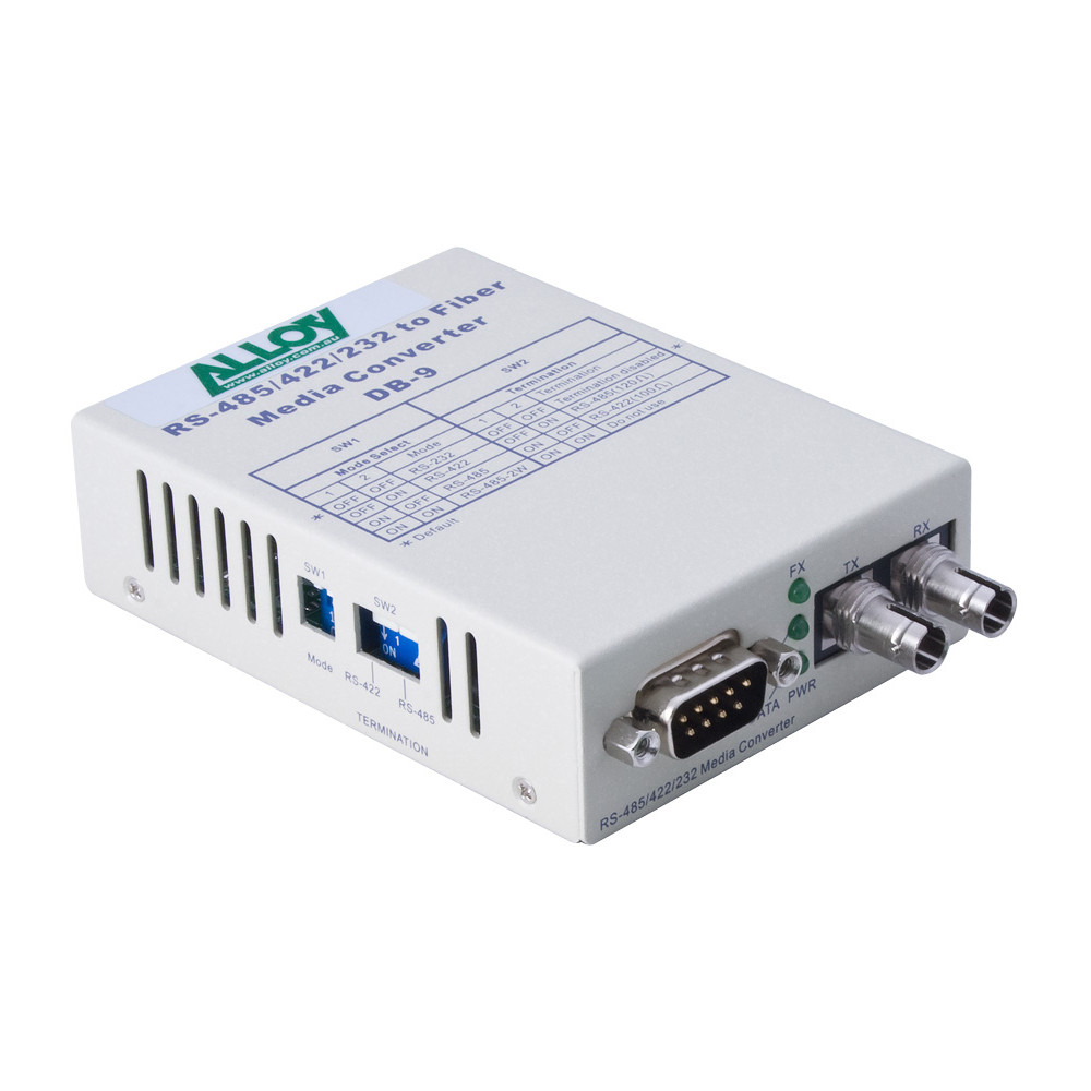 Alloy SCR460ST-3 RS-232/422/485 Serial DB-9 to Single Mode Fibre Converter. Max. range 20Km - Image 1