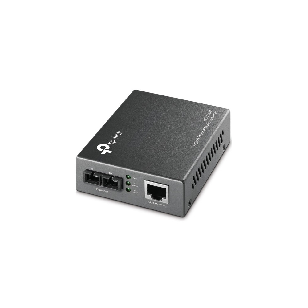 TP-LINK MC200CM 1000Mbps RJ45 to 1000Mbps multi-mode SC fiber Converter, Full-duplex, up to 550m, switching power adapter, chassis TL-MC1400 rack-moun - Image 1
