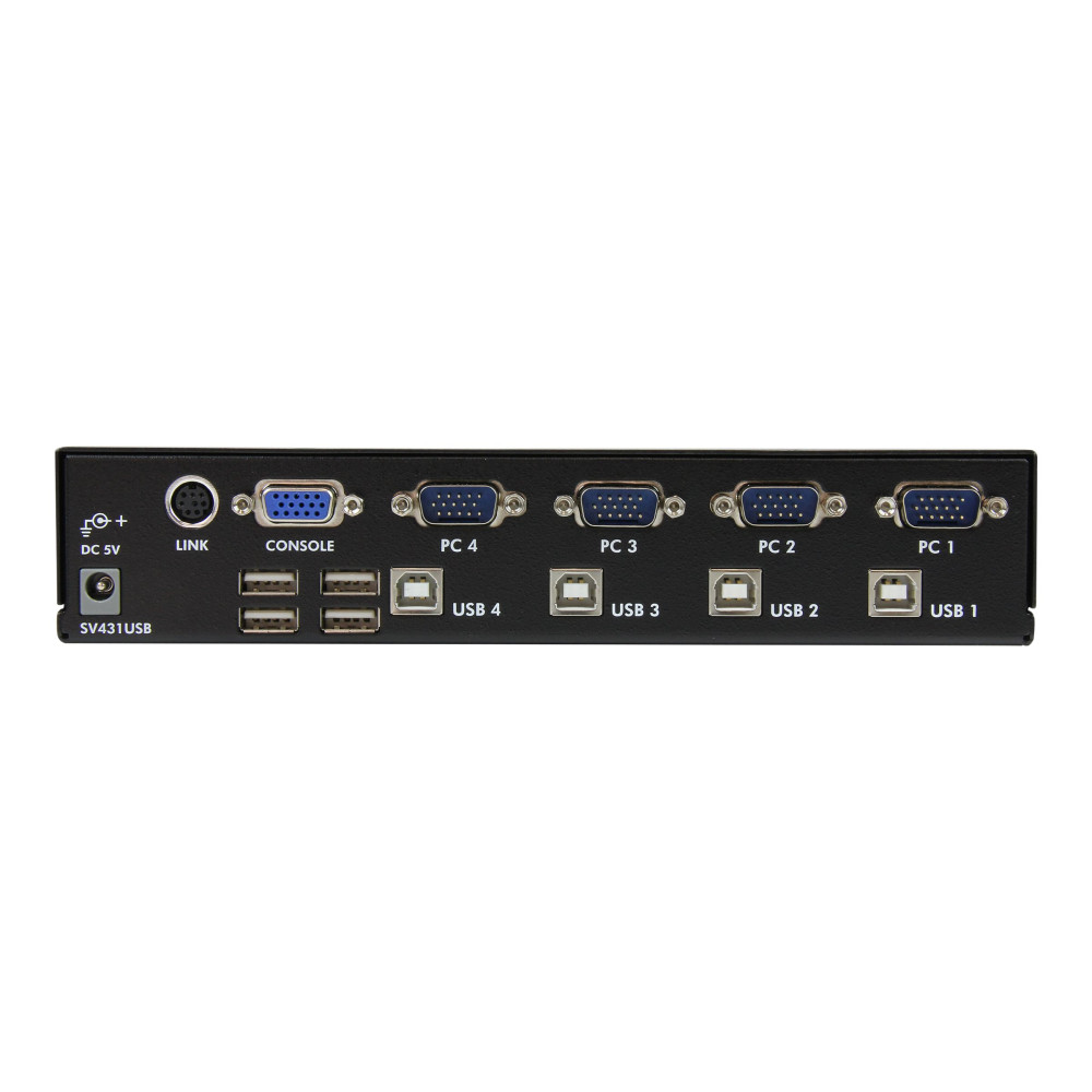 StarTech SV431USB 4 PORT SINGLE VGA KVM SWITCH, 1440P, BUILT-IN USB2.0 HUB, 3YR - Image 2
