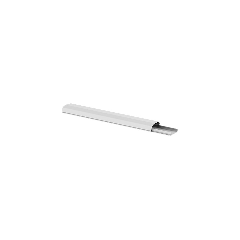 Brateck CC07-25-W Plastic Cable Cover - 250mm Material: Polyvinyl Chloride(PVC) Dimensions 60x20x250mm - White - Image 1