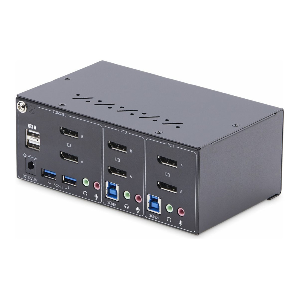 StarTech P2DD46A2-KVM-SWITCH 2-PORT DUAL-MONITOR DP KVM SWITCH, 4K 60Hz, 2x USB 5Gbps, 2x USB 2.0 2YR - Image 3