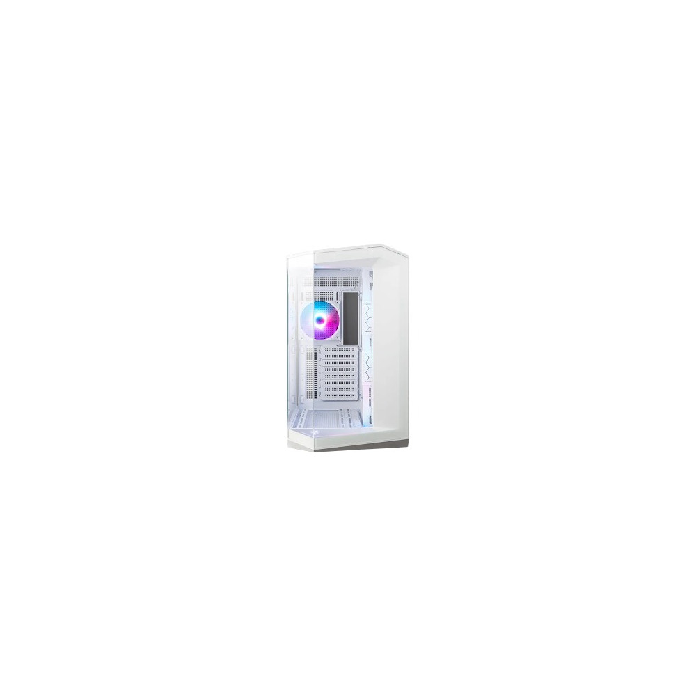 MSI MAG PANO 100R PZ WHITE Micro ATX Case, 2 x USB 5Gbps , 1x USB C 20Gbps, 1 x Audio-Out / Mic,, 3x 2.5', 2x 3.5', Micro ATX / Mini ITX - Image 1