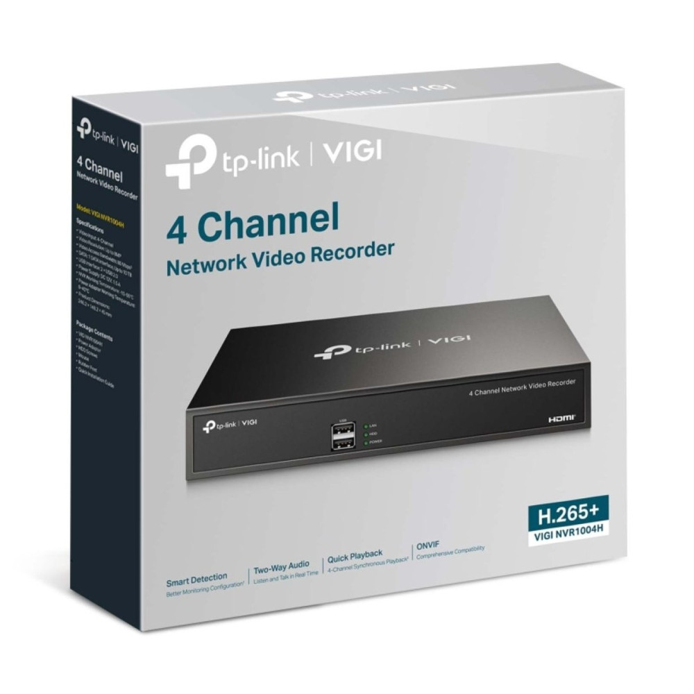 TP-LINK VIGI NVR1004H VIGI 4 Channel Network Video Recorder (HDD Not Included) - Image 1