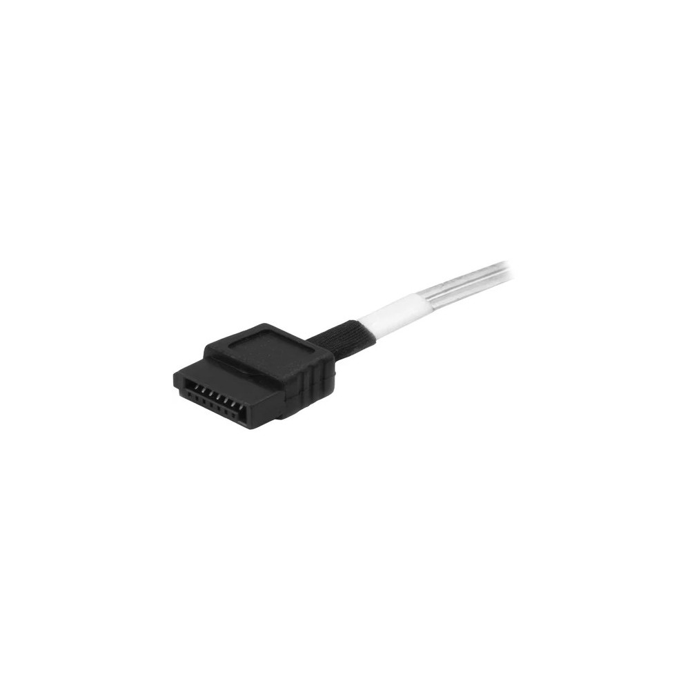 StarTech SAS43SAT1M 1m Internal Mini SAS to SATA Cable - SFF-8643 to 4x SATA - Cable for SATA Controller, Storage Device - First End: 4 x 7-pin SATA - Male - Second End: 1 x 36-pin SFF-8643 Mini-SAS HD - Male - 6 Gbit/s - Shielding - 30 AWG - Bl - Image 3