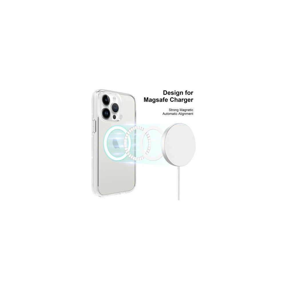 Ultimake MOBCRAIP15PROMS Shockproof Transparent Magsafe Cover Case for iPhone 15 Pro (Transparent) - Image 4